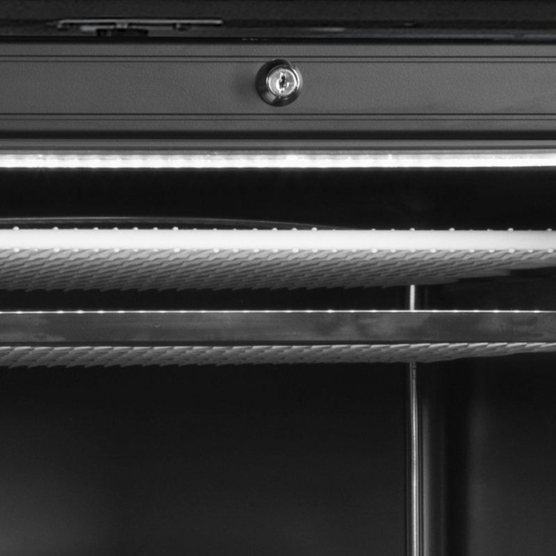 Tefcold display fryseskap, sort - UFSC371G Black L/H
