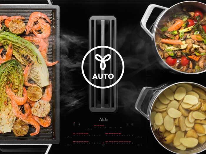 AEG Induksjonstopp med integrert ventilator 83 cm CCE84751CB