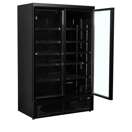 Tefcold display kjøleskap 2 dører sort 200 cm Atom Maxi C2DBB