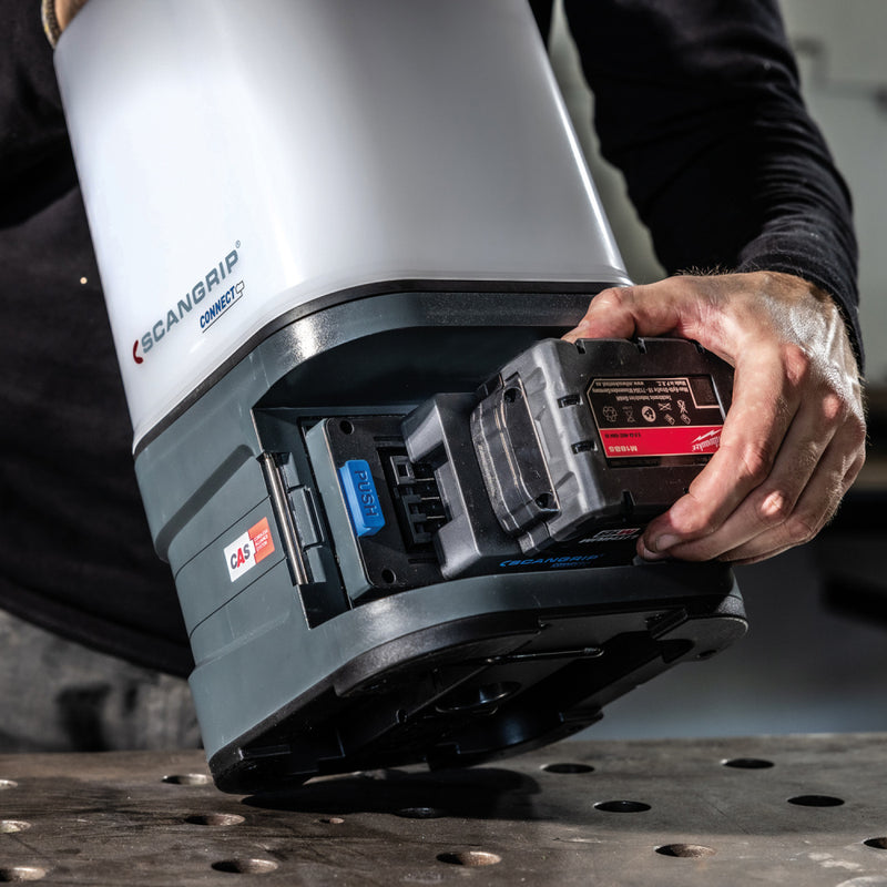 Scangrip 10000 lumen høyeffektivt 360° arbeidslys for 18 V/20 V batterier 03.6103C