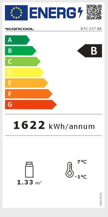 Scandomestic displaykjøleskap svart RTC 237 BE