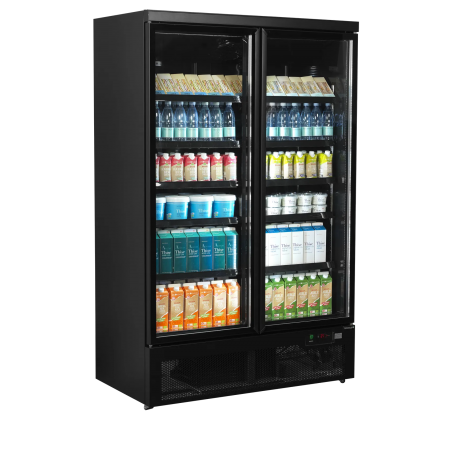 Tefcold display kjøleskap 2 dører sort 200 cm Atom Maxi C2DBB