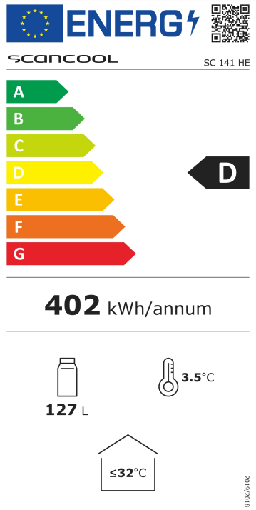 Scandomestic Backbar / Bar kjøleskap i svart SC 141 HE