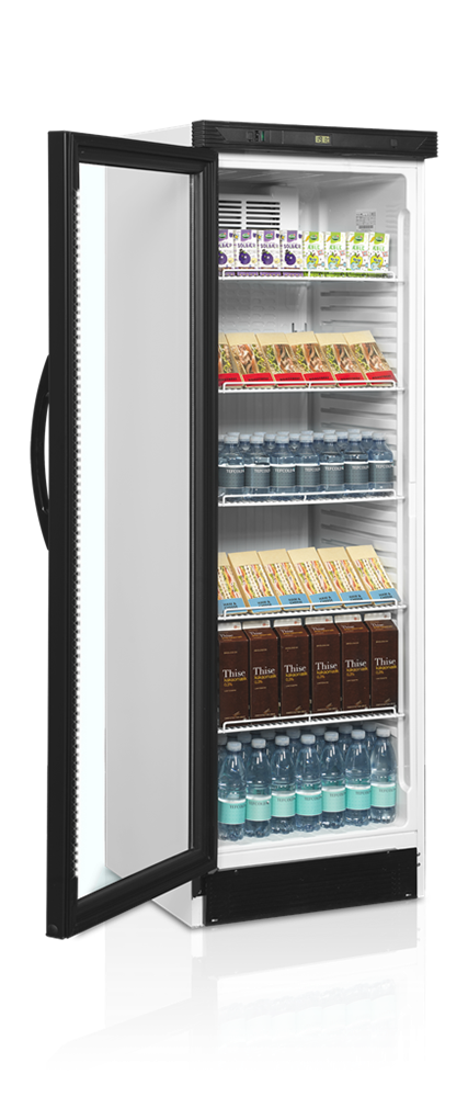 Tefcold display kjøleskap hvit CEV425 1 LED L/H venstrehengslet