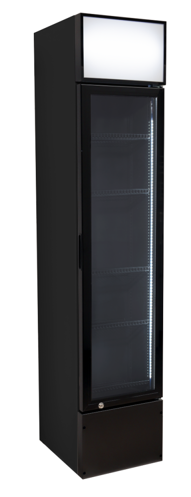 Vibocold displaykjøleskap 1 dør sort VDCS 218B