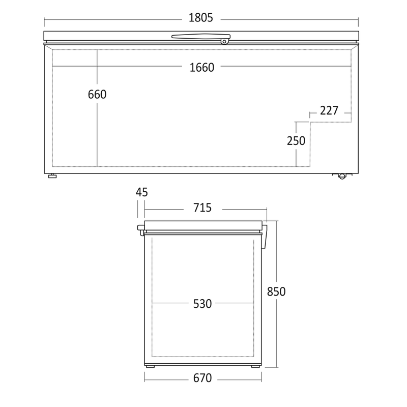 Scandomestic fryseboks netto 560 liter CF560WE