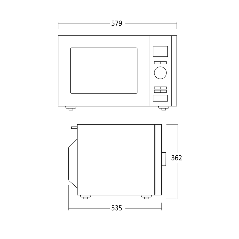 Scandomestic mikrobølgeovn hvit 900W MWC25X