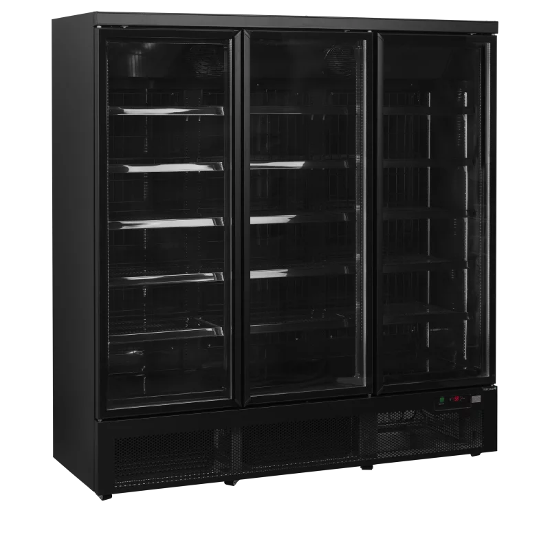 Tefcold displayfryseskap 3 dører sort 200 cm Atom Maxi F3DBB