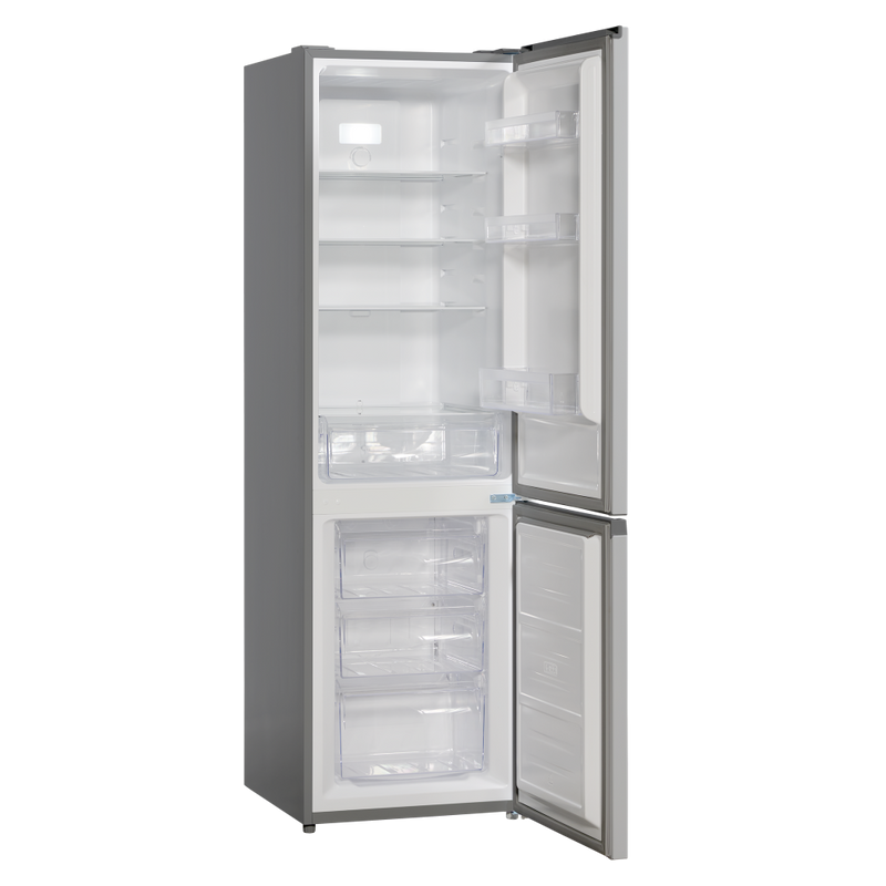 Scandomestic kombinert kjøl- og fryseskap stål 181 cm CBF253NFXE