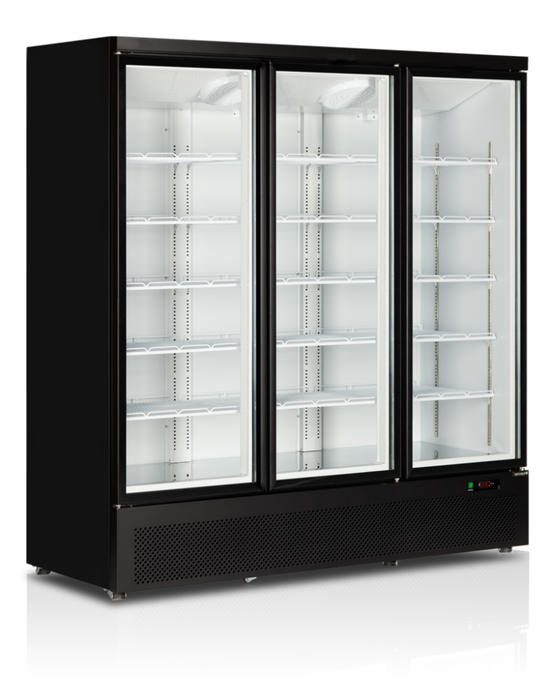 Tefcold Display Fryseskap Sort/Hvit 3 dører 1563 Liter Atom Maxi F3DB