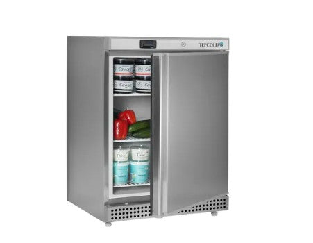 Tefcold lager kjøleskap i rustfritt stål UR200X1 85,5 cm
