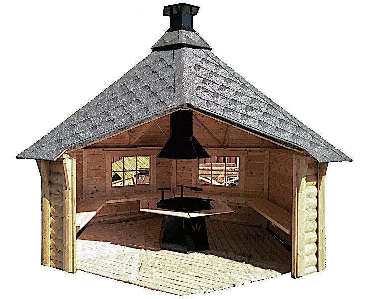 Arnøy gapahuk 9m² med grill og benker 22532