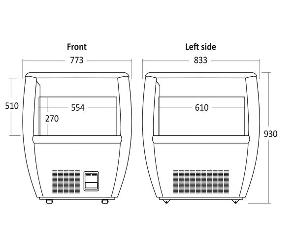 Scandomestic impulskjøler svart OTC 95 BE