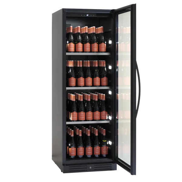 Scandomestic vinskap 1 sone sort med plass til 138 flasker SV 138 B