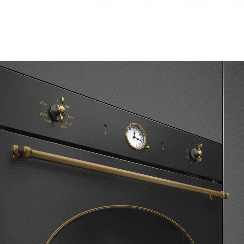 Smeg Colonial multifunksjon ovn sort 60 cm SFP805AO
