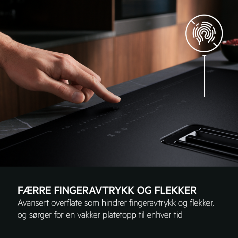 AEG Induksjonstopp med integrert ventilator 80 cm TH84CC23CZ Saphir Matt