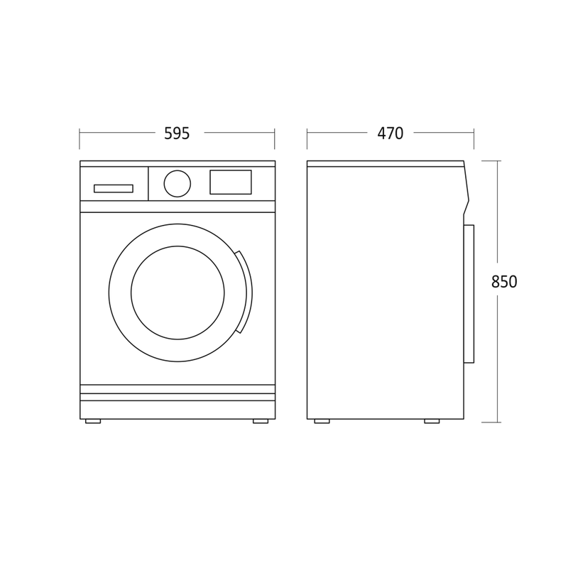 Scandomestic vaskemaskin hvit 60 cm 8 kg WMF2408WA