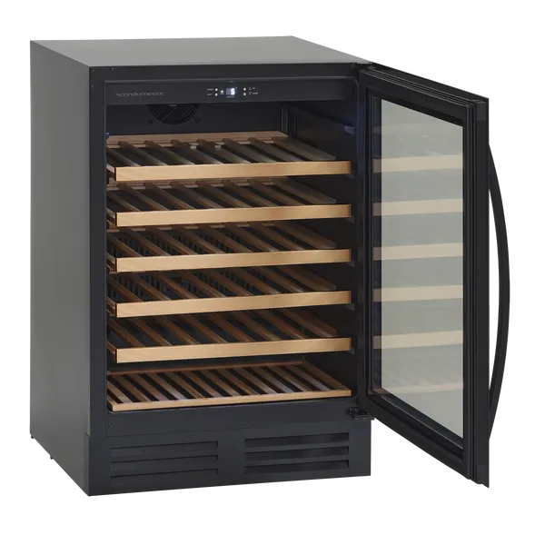 Scandomestic vinskap 1 sone sort med plass til 46 flasker SV 81 B