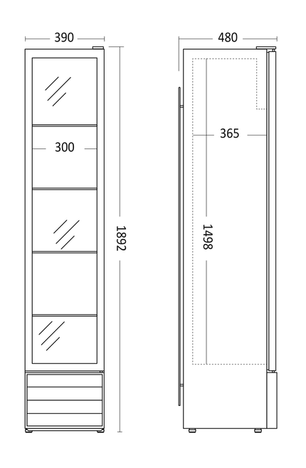 Scandomestic display kjøleskap svart SD 226 BE