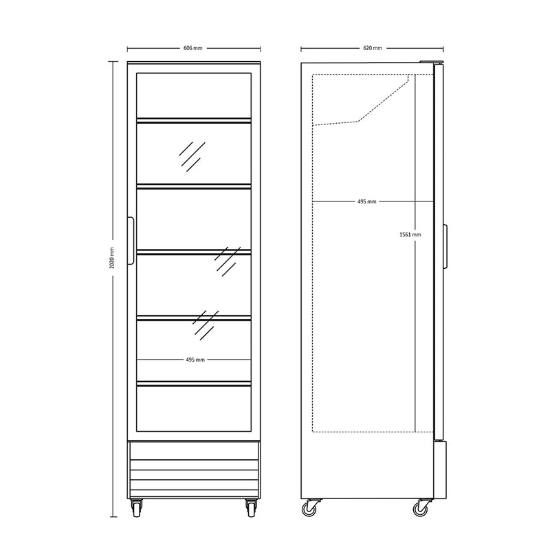 Scandomestic display kjøleskap svart SD 426 BE