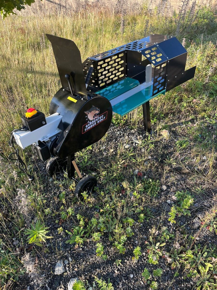 Gardentec Timber elektrisk turbovedkløyver 8 tonn Inkl stativ og store hjul