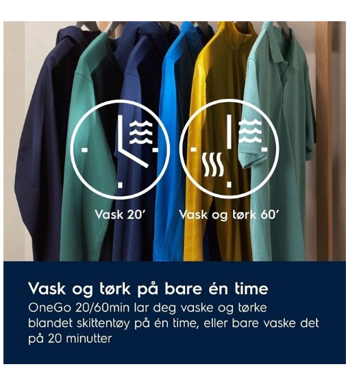 Electrolux SteamCare 700 vaskemaskin/tørketrommel 9/5.0 kg 1400 o/min