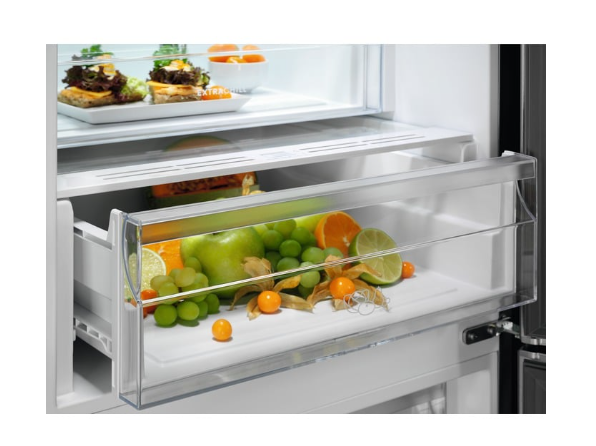 Electrolux kombiskap rustfritt stål nofrost 186 cm 230/101 L