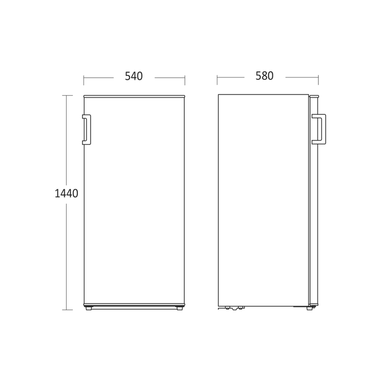 Scandomestic fryseskap hvit 166L SFS163WE