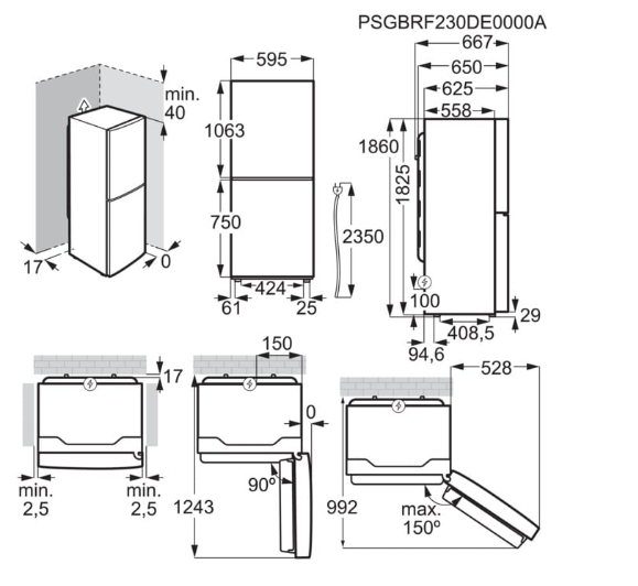 Electrolux kombiskap rustfritt stål nofrost 186 cm 230/101 L