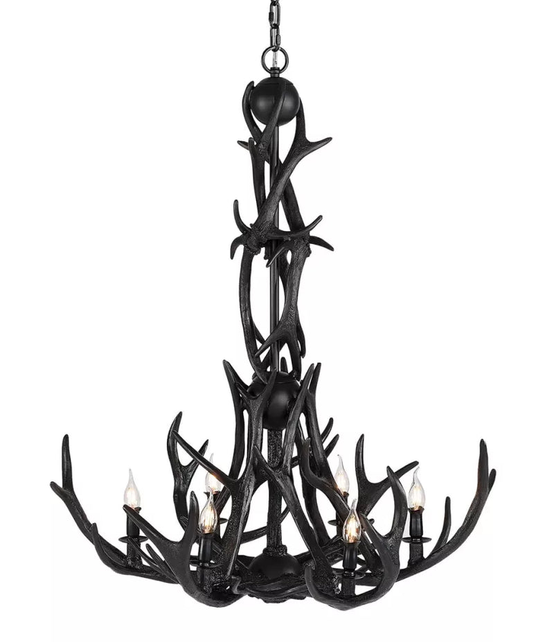 Artwood Antler Chandelier Svart