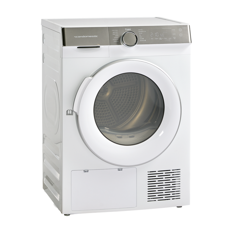 Scandomestic tørketrommel hvit 8kg 60 cm TDH8WA3