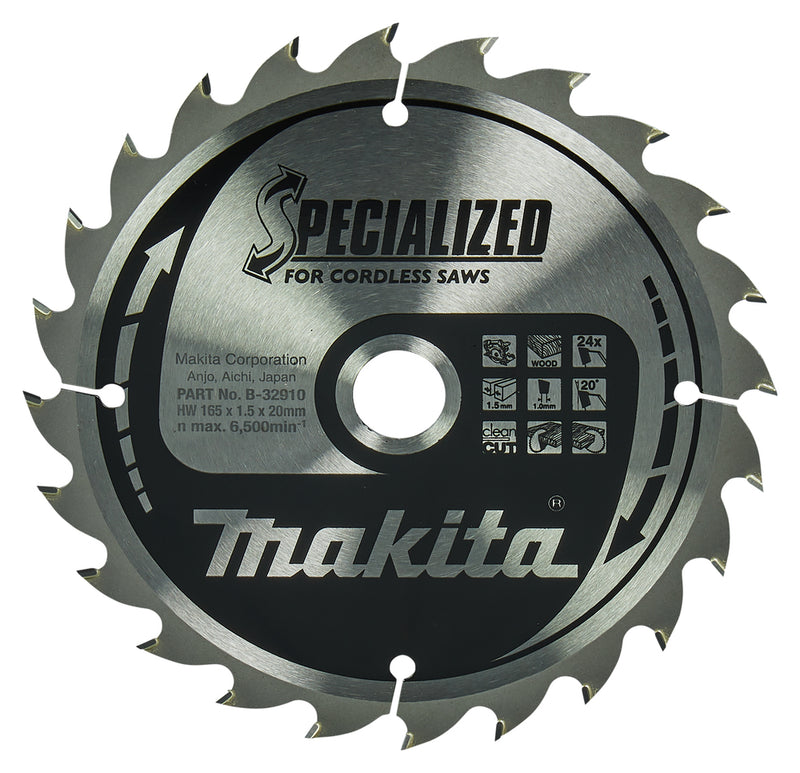 Makita Sirkelsagblad spesial T.C.T 165 x 20 mm 24 T B-32910