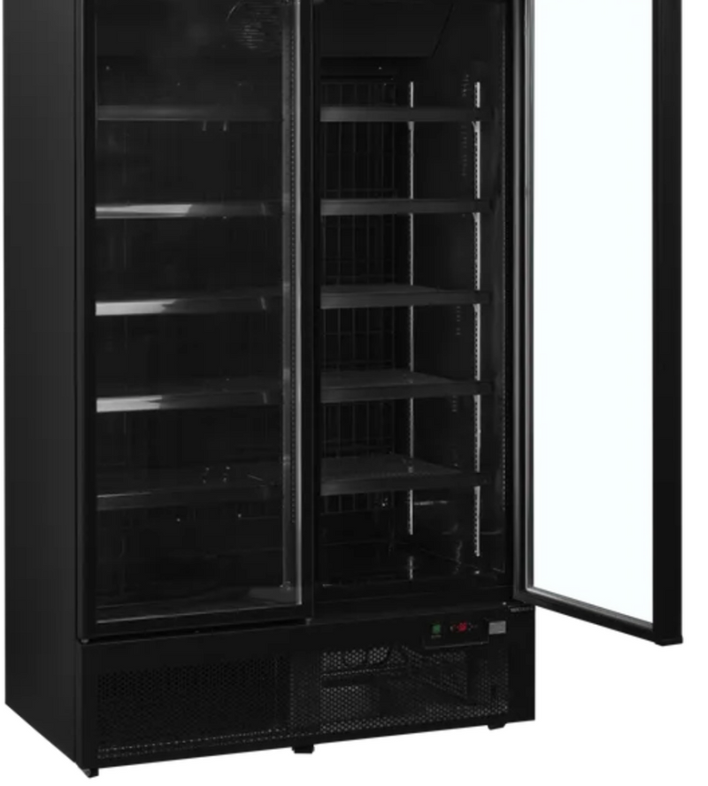 Tefcold displayfryseskap sort 200 cm Atom Maxi F2DBB