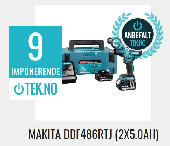 Makita borskrutrekker LXT® DDF486RTJ