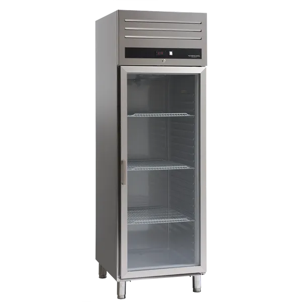 Scandomestic kjøleskap i stål 204 cm med glassdør GUR700GDX