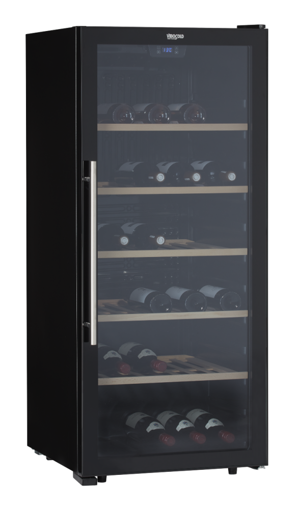 Vibocold frittstående vinkjøler sort 127 cm AWC 130-1