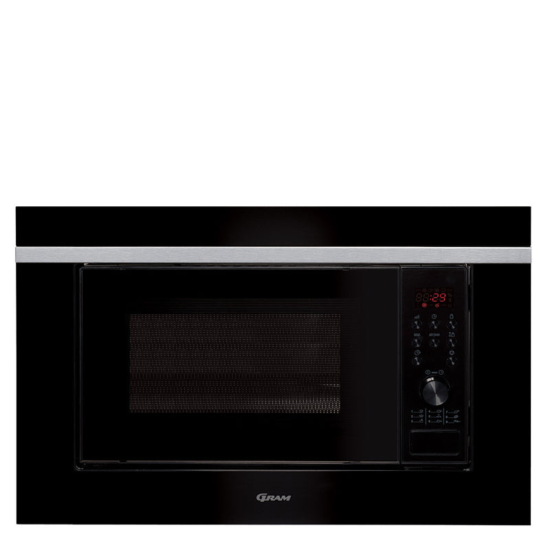 Gram mikrobølgeovn i rustfritt stål med ramme