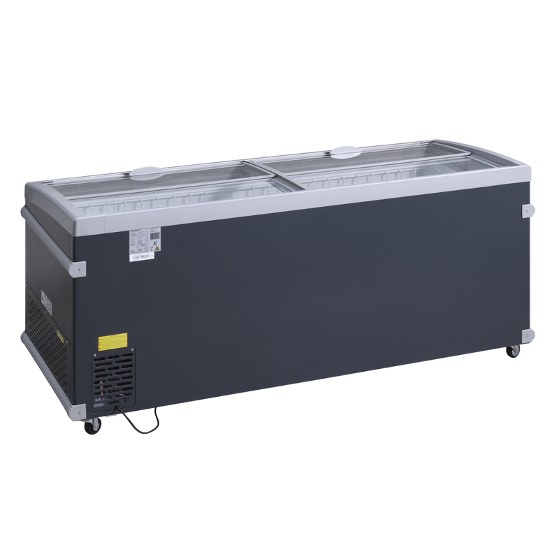 Scandomestic displayfryseboks grå 430 L SIF600ADGC