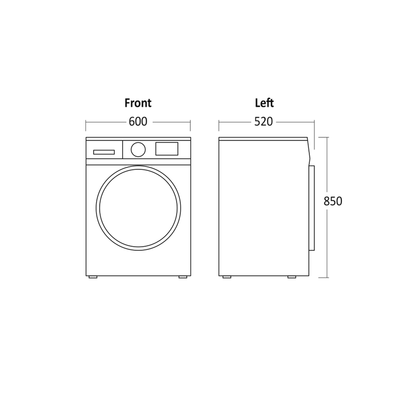 Scandomestic vaskemaskin WDF8514WBE