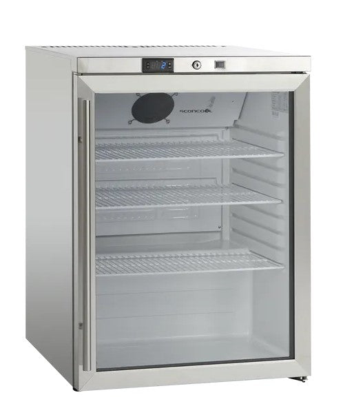 Scandomestic lagringskjøleskap rustfritt stål 82 cm SK 145 GDE