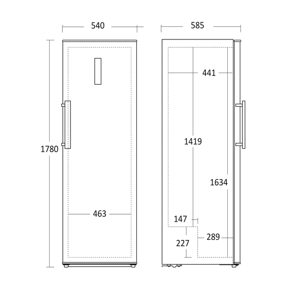 Scandomestic kjøleskap i hvit 178 cm SKS 346 W