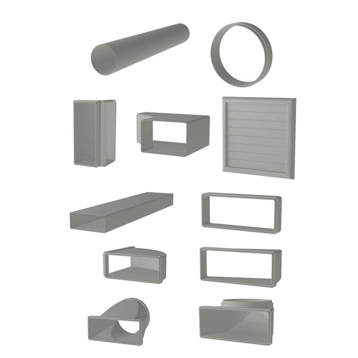 Electrolux rørdel rektangulær horisontal 90° kurve (220x90mm) M2CKCF04U