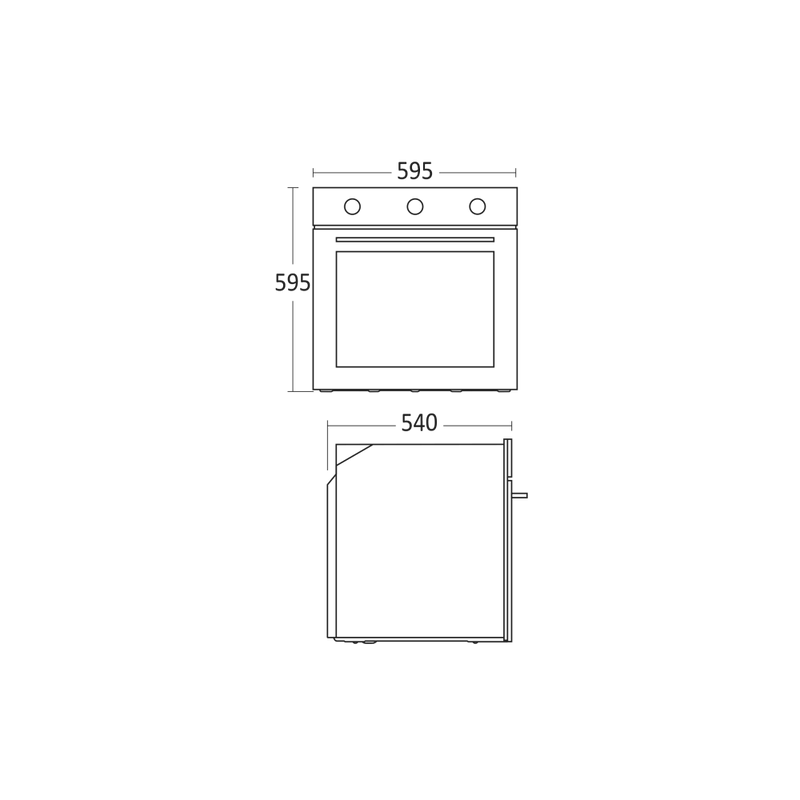 Scandomestic stekeovn hvit 60 cm OVB70CWA