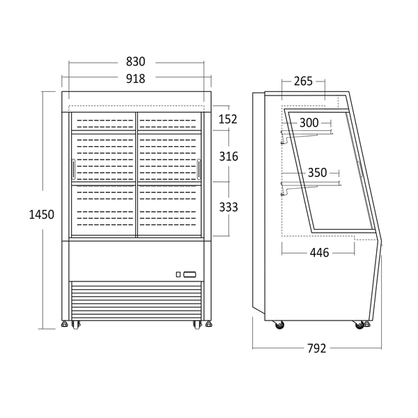Scandomestic kjølemonter i svart OFC390B