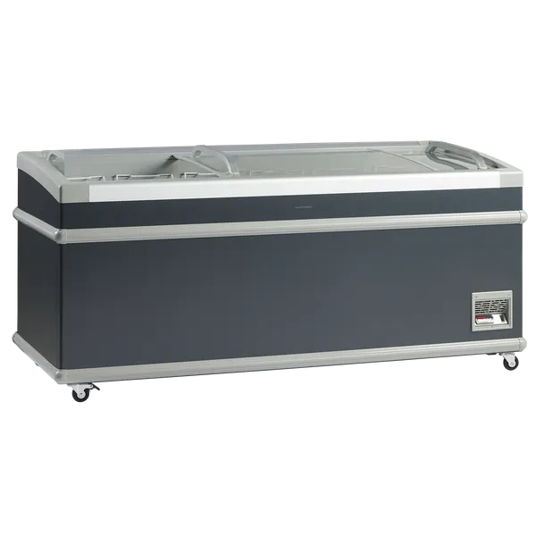 Scandomestic display fryseboks mørk grå 670 L SIF700C