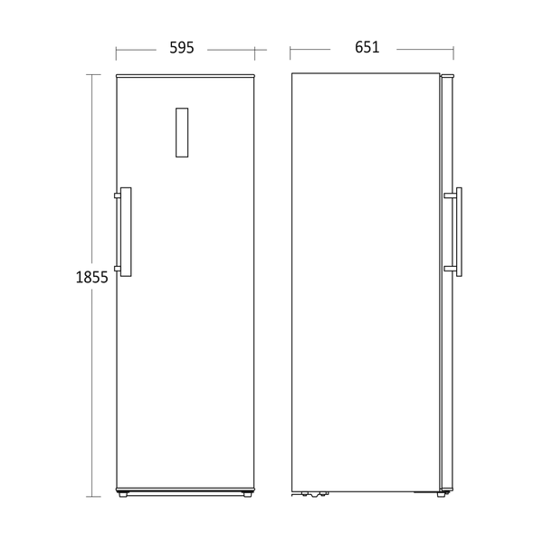 Scandomestic kjøleskap i hvit 185 cm SKS 452 W