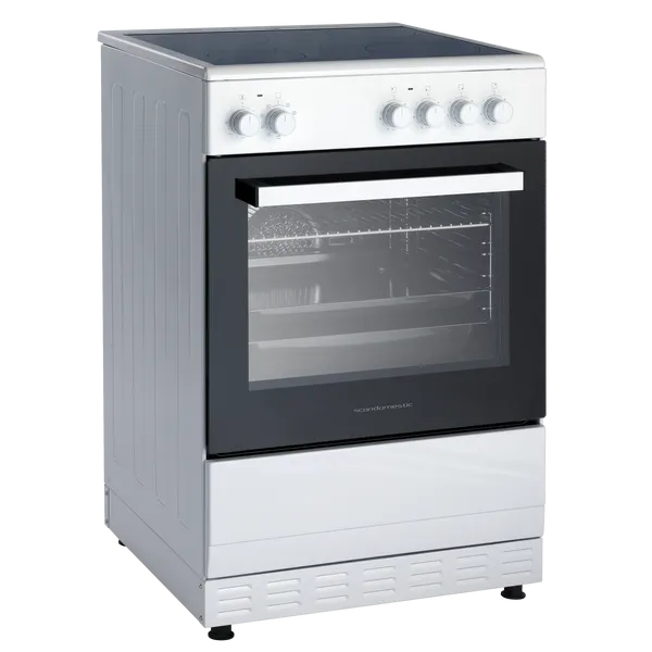 Scandomestic komfyr keramisk 60 cm i hvit FCC800W