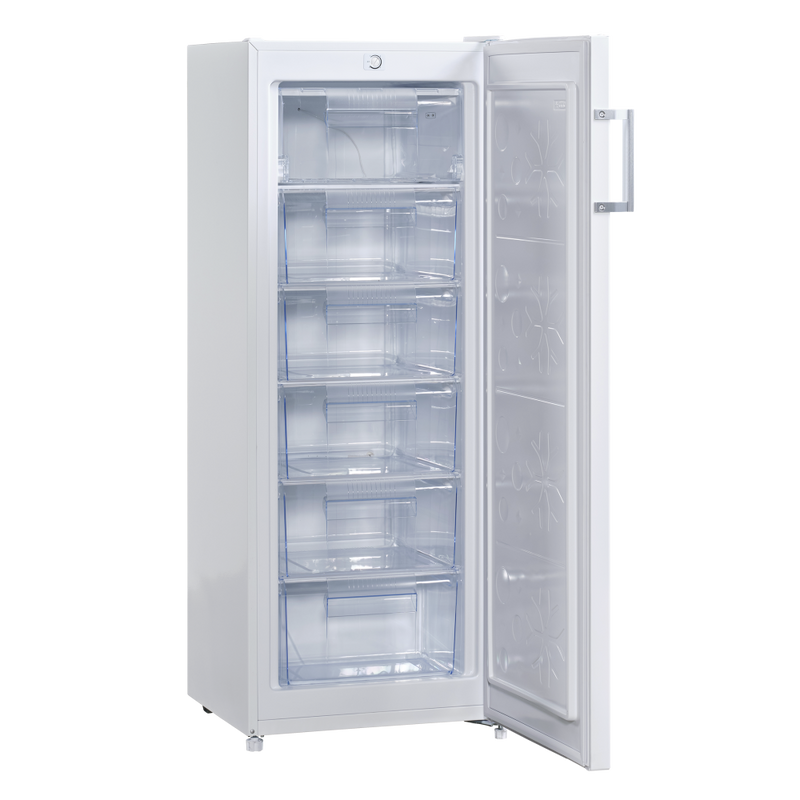 Scandomestic frittstående fryseskap hvit 144 cm FRF177WD