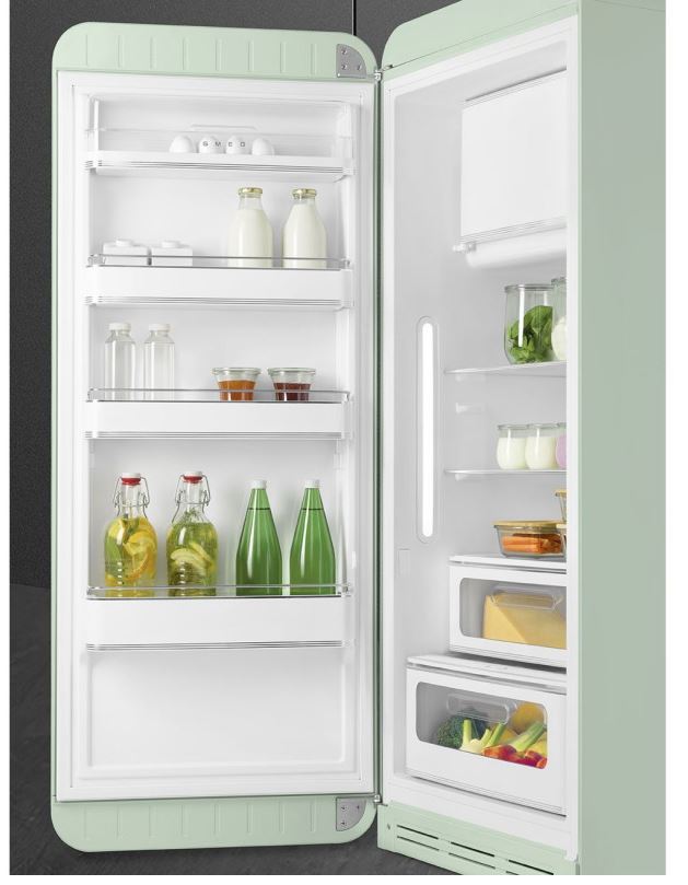 Smeg kjøleskap pastell grønn 50`s retro FAB28LPG5