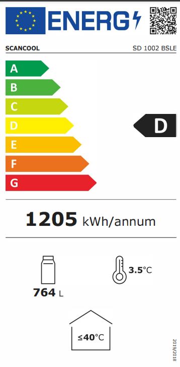 Scandomestic display kjøleskap svart SD 1002 BSLE